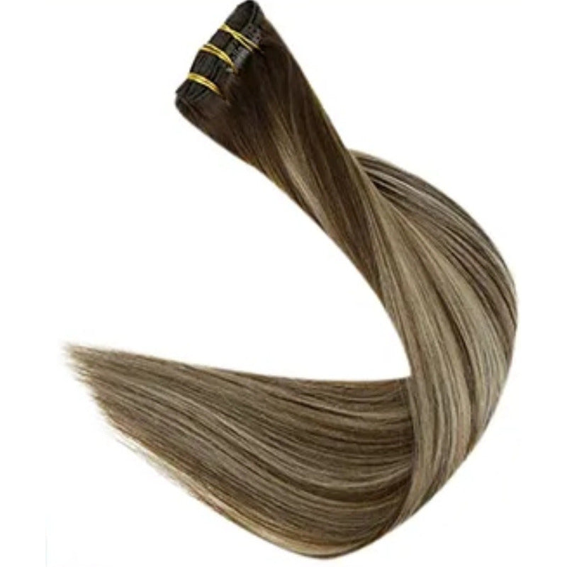 Lace Clip Cortinas De 60cm, Cabello Natural 100% Humano...