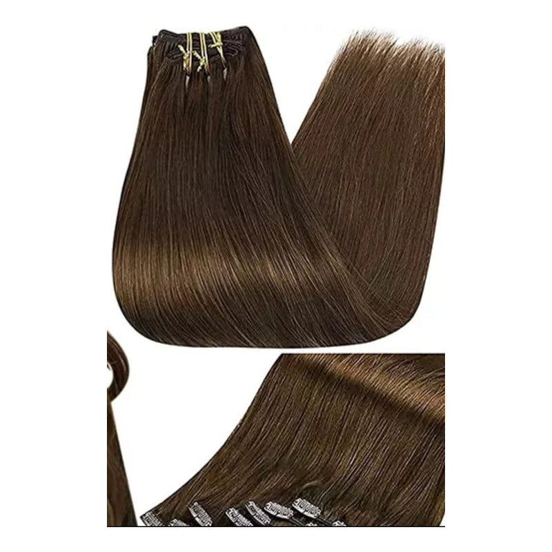 Lace Clip Cortinas De 60cm, Cabello Natural 100% Humano...