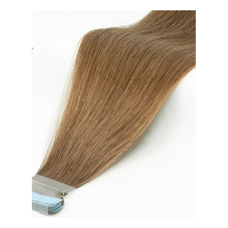 Cabello Natural 100% Humano 50cm Cintas Adhesivas, 10uds.
