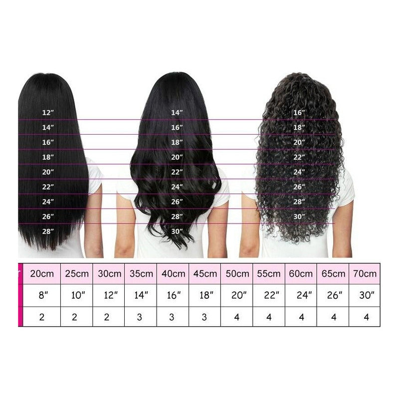 Cabello Natural; Extensión 100% Humano Cortinas De 60cm....