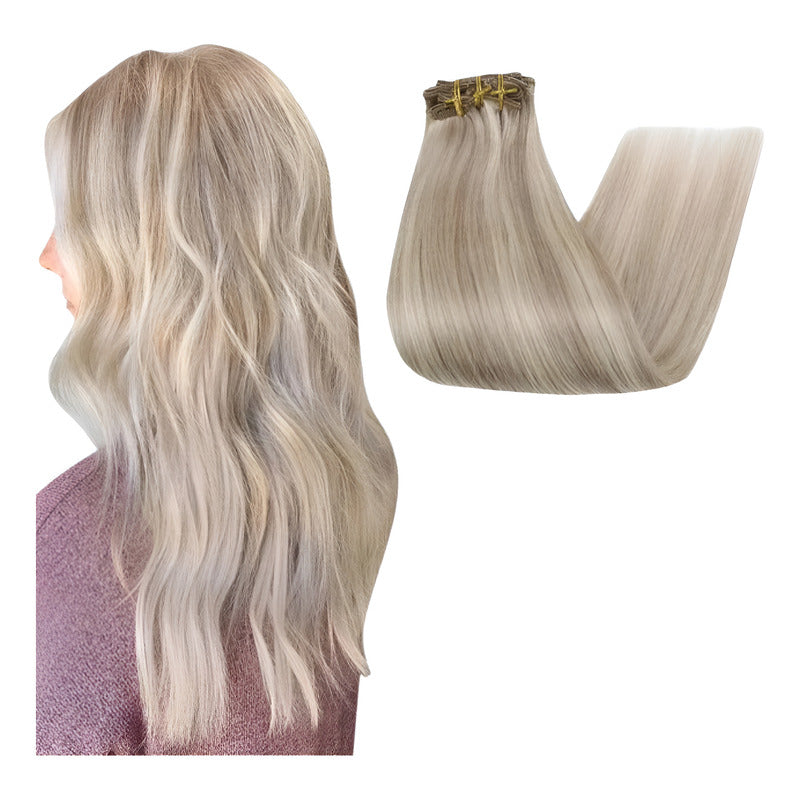 Lace Clip Cortinas De 60cm, Cabello Natural 100% Humano...