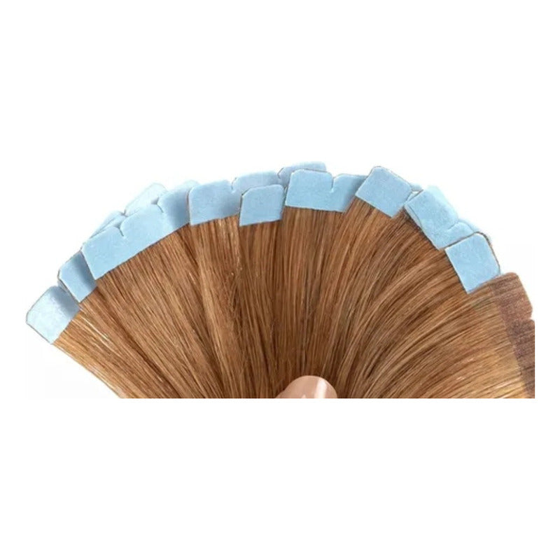 Cabello Natural 100% Humano 60cm Cintas Adhesivas, 20uds.