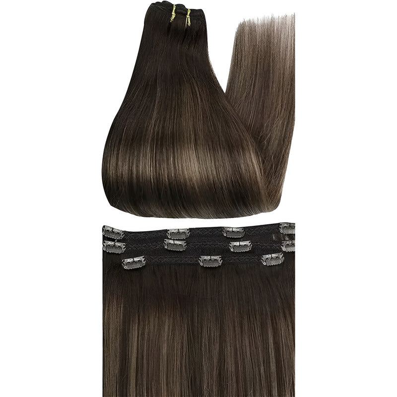 Lace Clip Cortinas De 60cm, Cabello Natural 100% Humano...