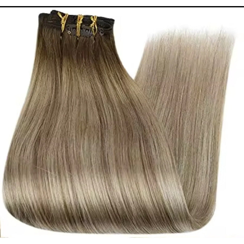 Lace Clip, Cortinas De 51cm, Cabello Natural 100% Humano