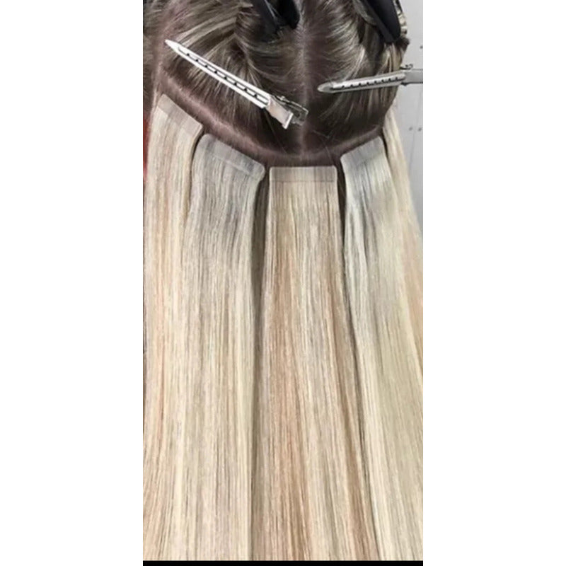 Cabello Natural 100% Humano 60cm Cintas Adhesivas, 20uds.