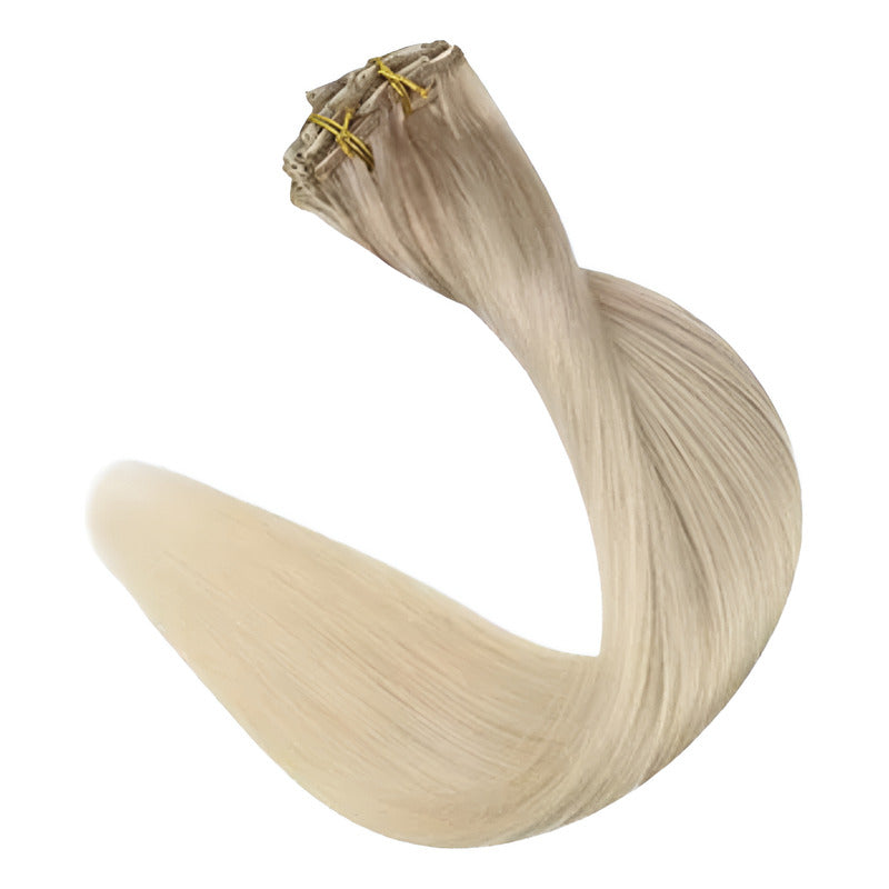 Lace Clip, Cortinas De 51cm, Cabello Natural 100% Humano