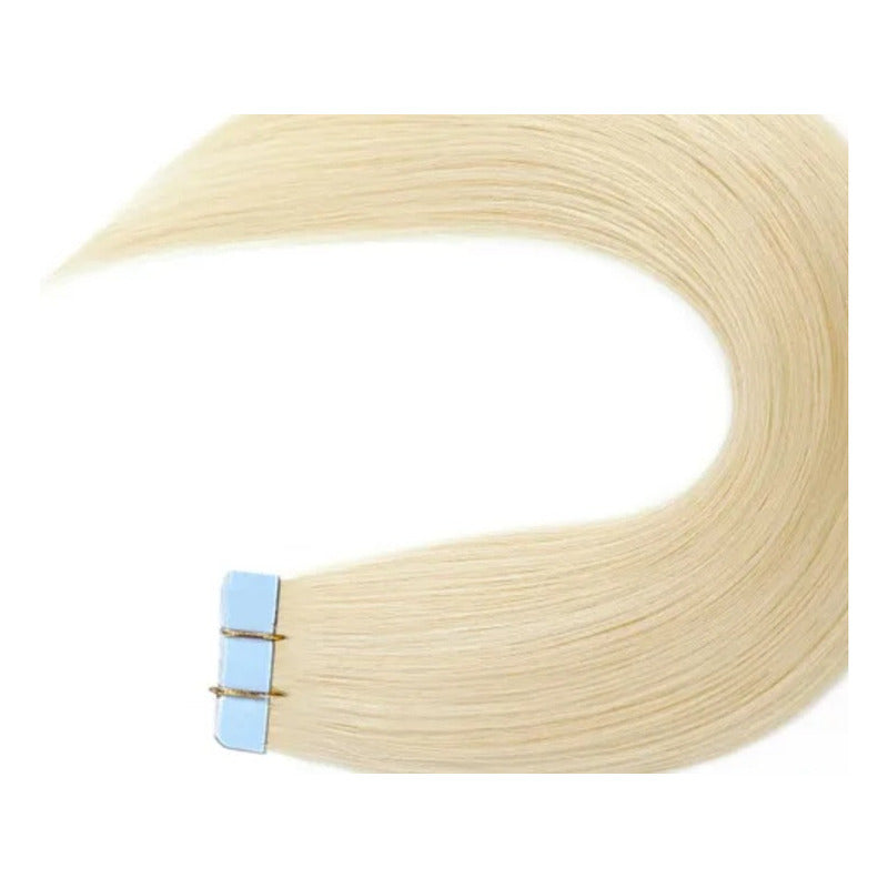 Cabello Natural 100% Humano 60cm Cintas Adhesivas, 20uds.
