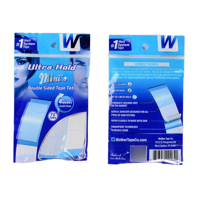 Cinta De Peluca Azul Ultra Hold Mini, Bolsa De 72 Tabs.