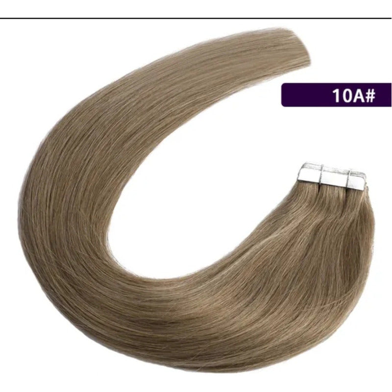 Cabello Natural 100% Humano 60cm Cintas Adhesivas, 20uds.