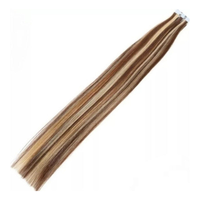 Cabello Natural 100% Humano 60cm Cintas Adhesivas, 20uds.