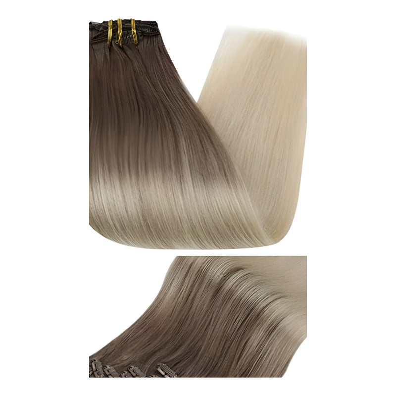 Lace Clip Cortinas De 60cm, Cabello Natural 100% Humano...