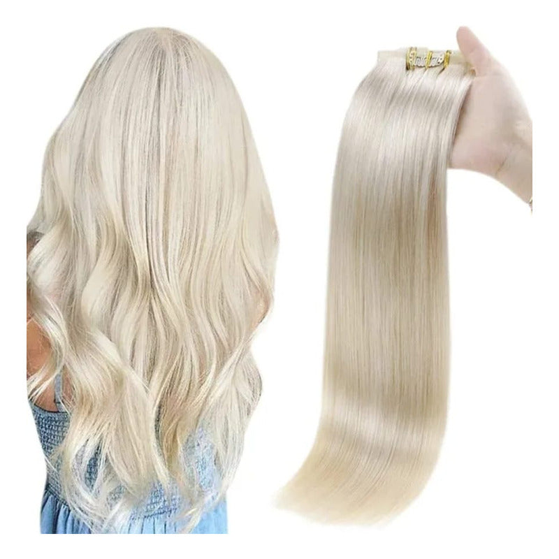 Lace Clip Cortinas De 60cm, Cabello Natural 100% Humano...