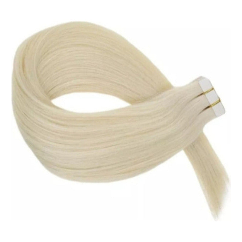 Cabello Natural 100% Humano 60cm Cintas Adhesivas, 20uds.