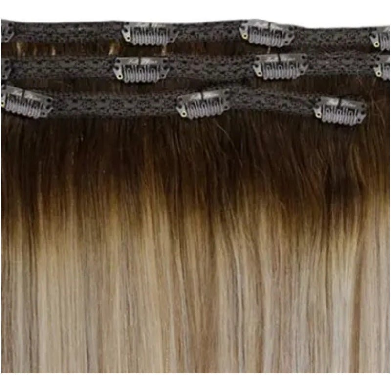 Lace Clip Cortinas De 60cm, Cabello Natural 100% Humano...