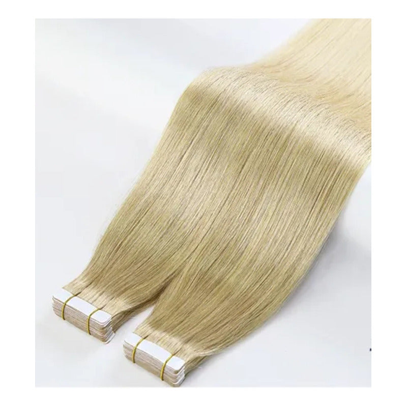 Cabello Natural 100% Humano 60cm Cintas Adhesivas, 20uds.