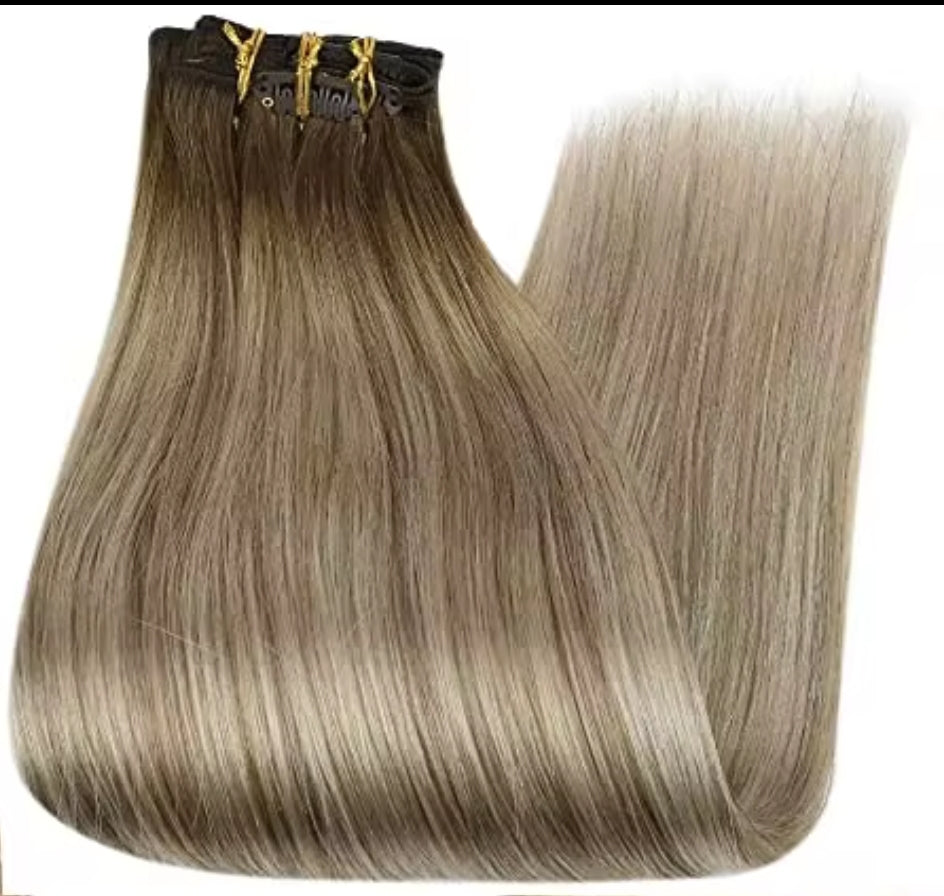 Cortina de cabello con Clip 100% humano